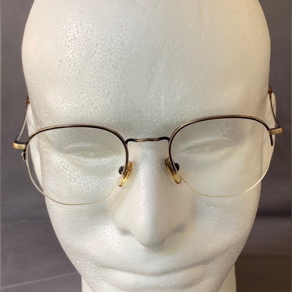 Lawrence Eyewear Italy Overlooking Gold Men’s Eyeglasses 47-20-145 - Picture 2 of 7